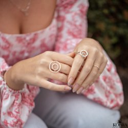 "Unity" silver ring with circles