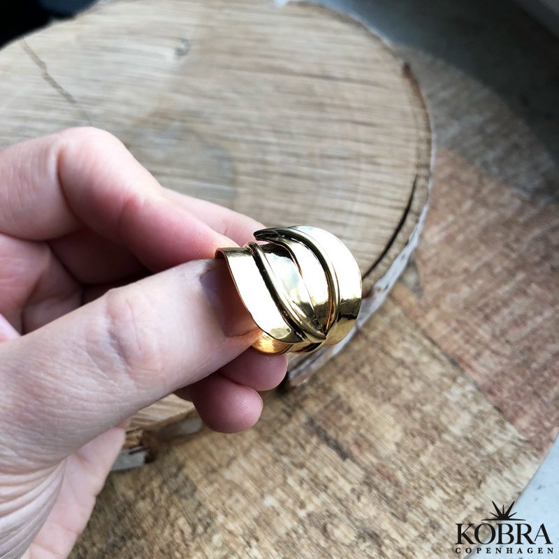 "Larissa" chunky 18 karat forgyldt ring
