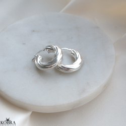 "Malibu" chunky hoops in sterling silver