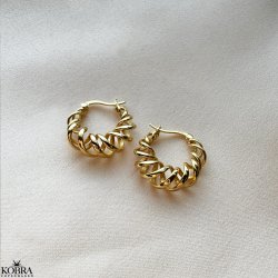 "Spin" 18 karat forgyldt snoet hoops / reringe