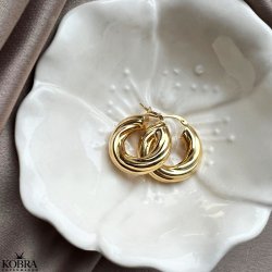 "Malibu" klumpete byler i 14 karat gullbelagt