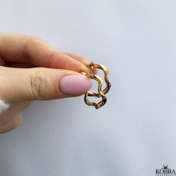 "Maxine" 18 karat forgyldte reringe med et twist!