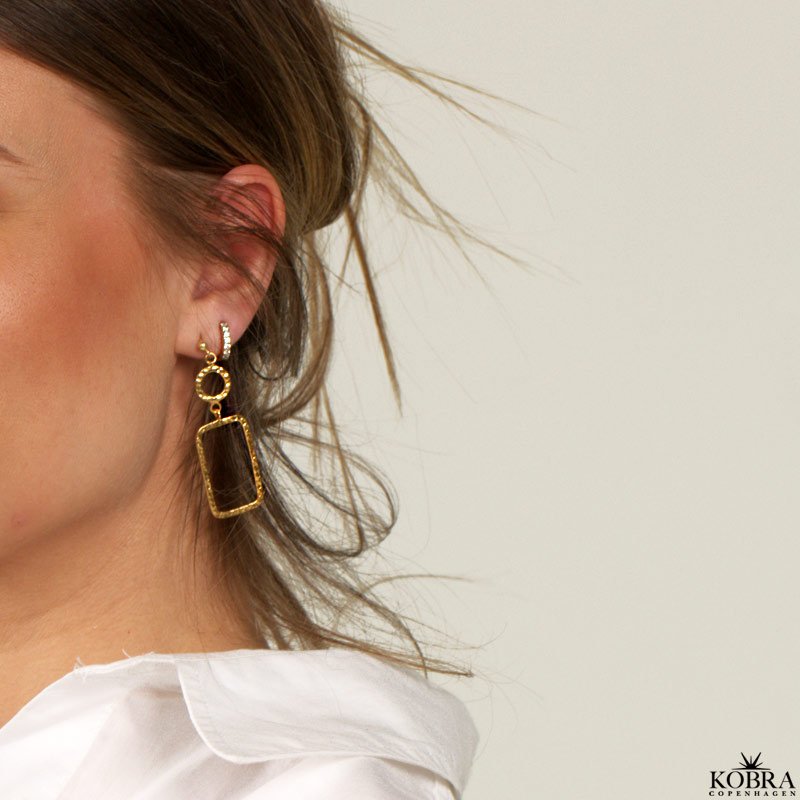 "Posy" Store guld reringe i organisk design