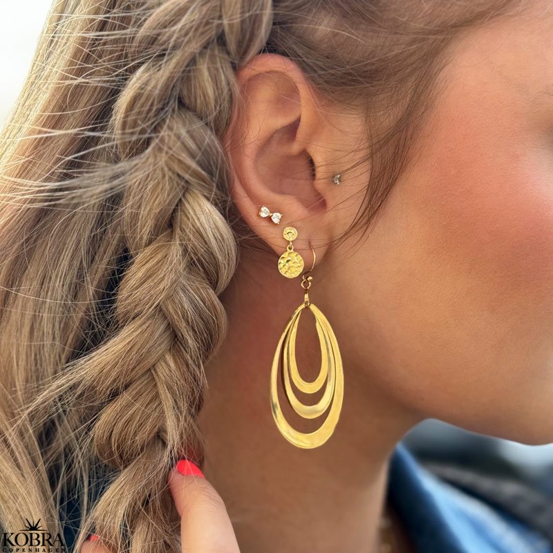 "Rylie" hammerslet guld reringe