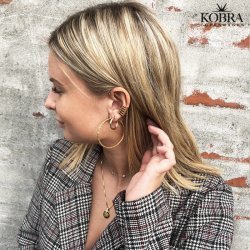 "Fay" Enkel earcuff i forgyldt 18 karat guld