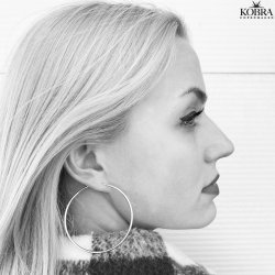 "Cirkeline" store hoops (XL)  i sterling slv