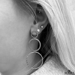 "Cecilia" store slv reringe med slv ringe