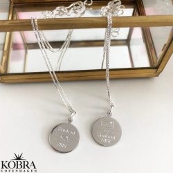 ID tag med symbol opdeling - vlg slv eller guld model