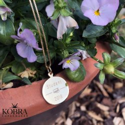 ID tag med symbol opdeling - vlg slv eller guld model