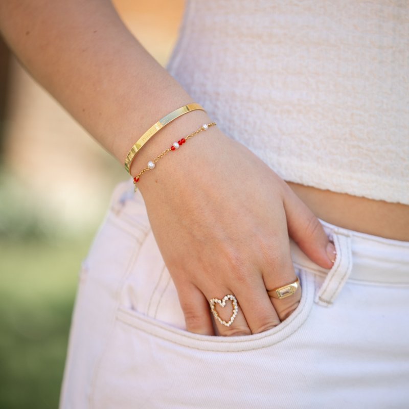 "AMORY" cuff � 18k forgyldt armb�nd