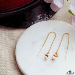 "Elina" guld retrde til Studenten med rde og hvide perler