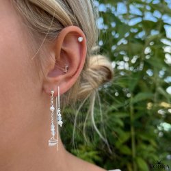 Hndlavet slv reringe med studenterhuer og lys bl akvamariner