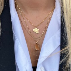 Studenterhue i guld med gravering