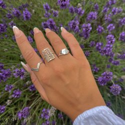 Hndlavet "Lennox" ring i slv