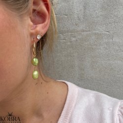 "Sugar" forgyldte reringe med grnne ferskvandsperler