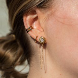 "Sunflower" 14 karat forgyldte reringe 