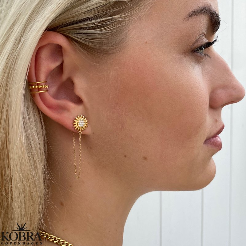 "Sunflower" 14 karat forgyldte reringe 