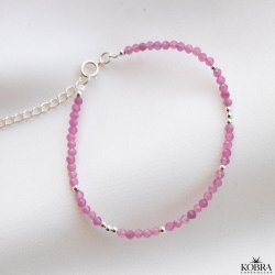 "Talia" semi-precious stone bracelet in silver