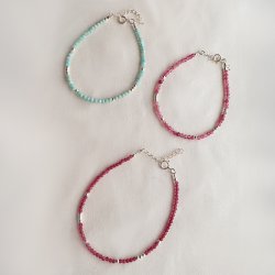 "Talia" semi-precious stone bracelet in silver