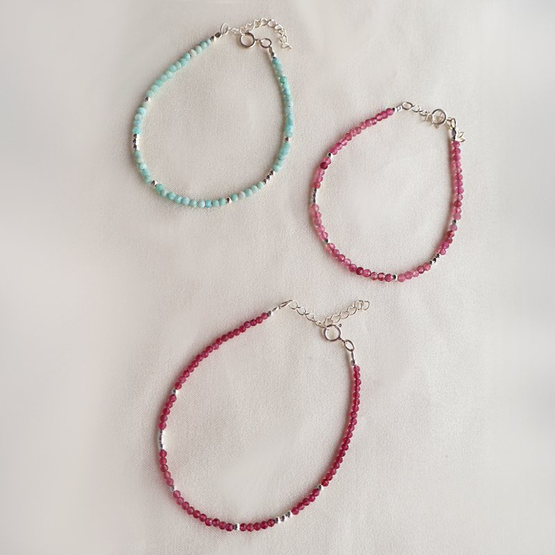 "Talia" semi-precious stone bracelet in silver