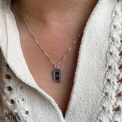 "Tarot" slv halskde med dine initialer
