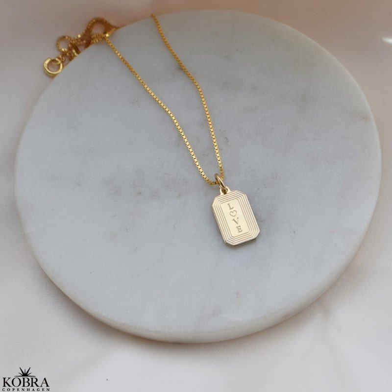 "Tarot" 18 karat forgyldt halskde med din gravering