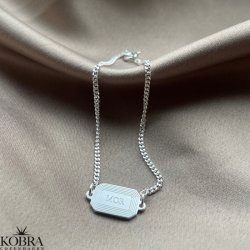 "Tarot" panzerkde armbnd i slv med personlig gravering