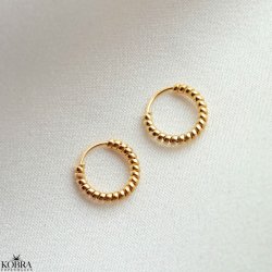 "Tella" sm snoede hoops i guld (small)
