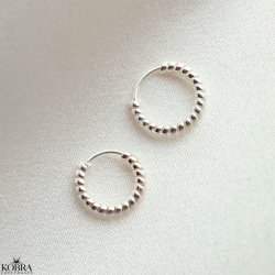 "Tella" sm snoede hoops i slv (small)