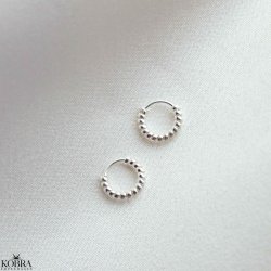 "Tella" sm snoede hoops i slv (mini)