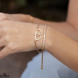 "Passion" heart bracelet in gold