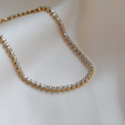 "Ivy" 18k forgyldt Tennis Armb�nd
