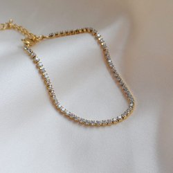 "Ivy" 18k forgyldt Tennis Armb�nd