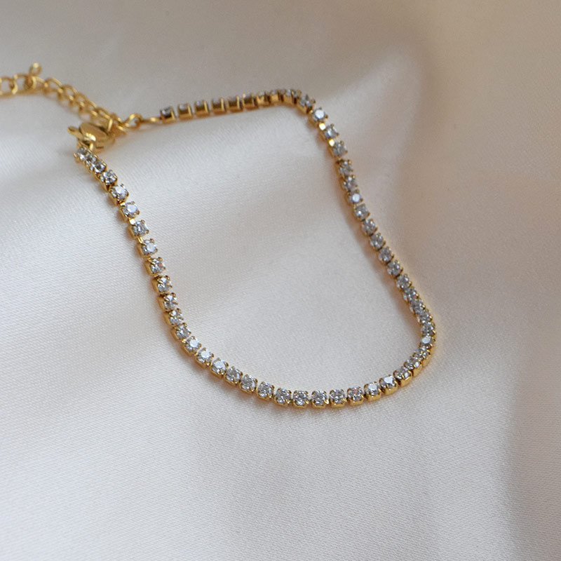"Ivy" 18k forgyldt Tennis Armb�nd