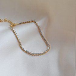 "Ivy" 18k forgyldt Tennis Armb�nd