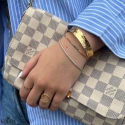 "Blake" 18 karat forgyldt hammerslået armbånd / armring