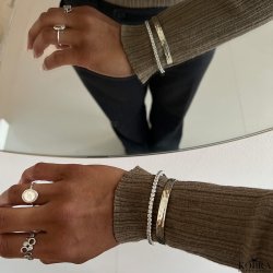 "Phlox" hammered sterling silver bracelet