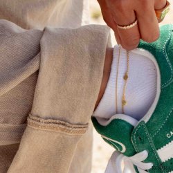 "Clinton" 1mm panzer ankelkde forgyldt med 18 karat