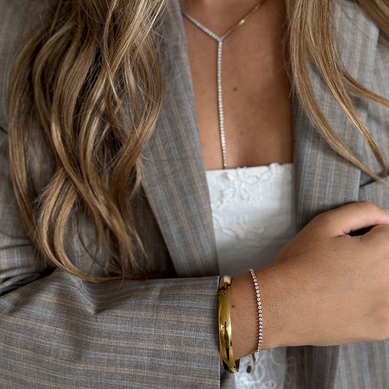 "Ivy" 18k forgyldt Tennis Armb�nd