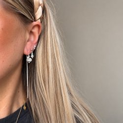 "Melissa" silver earrings with white freshwater pearls
