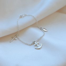 Faith, hope &amp; love bracelet in sterling silver