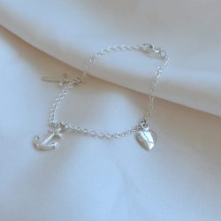Faith, hope &amp; love bracelet in sterling silver