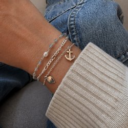 Faith, hope &amp; love bracelet in sterling silver