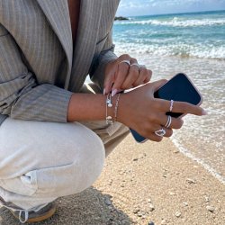 "Shiela" silver bracelet with seashells