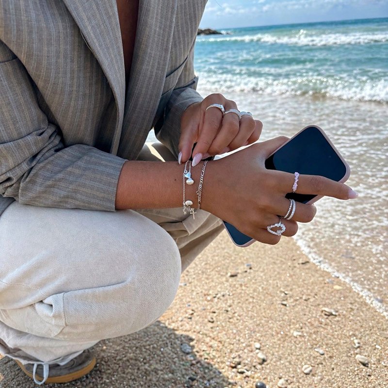"Shiela" silver bracelet with seashells