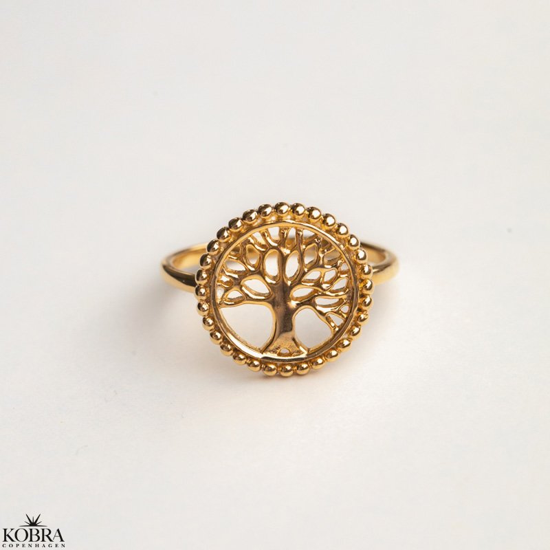 "Tree Of Life" 18 karat forgyldt ring med Livets Trę