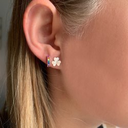 "Spring" sterling silver earrings with colored stones