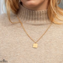 "Trend" guld halskde inklusiv gravering med 2 mm. panzer kde