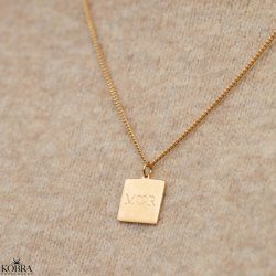 "Trend" guld halskde inklusiv gravering med 2 mm. panzer kde