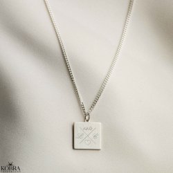 "Trend" slv halskde med krydsgravering og 2 mm. panzer kde